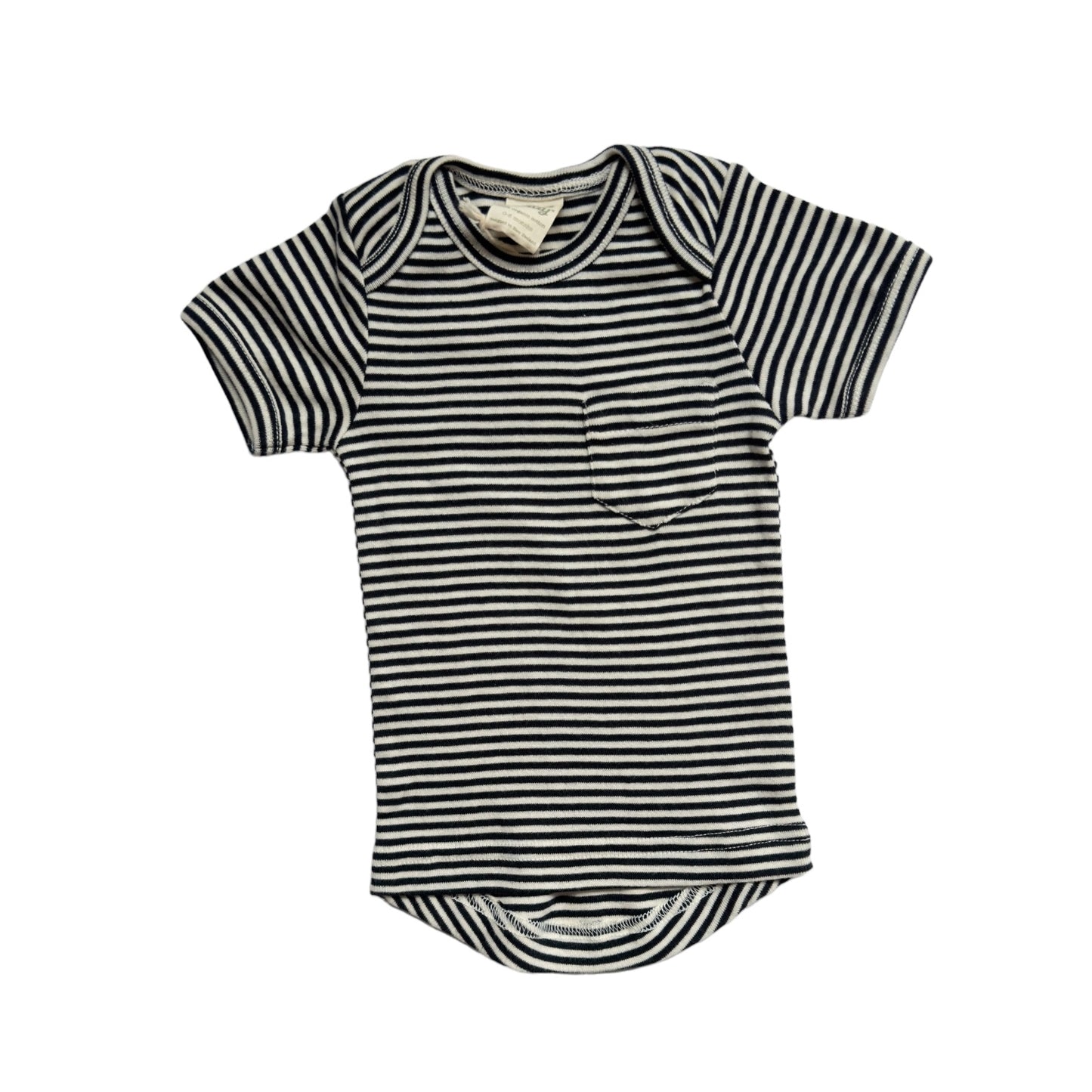 Nature Baby t-shirt | 0-3 months| blue & white stripped | BN | Organic cotton